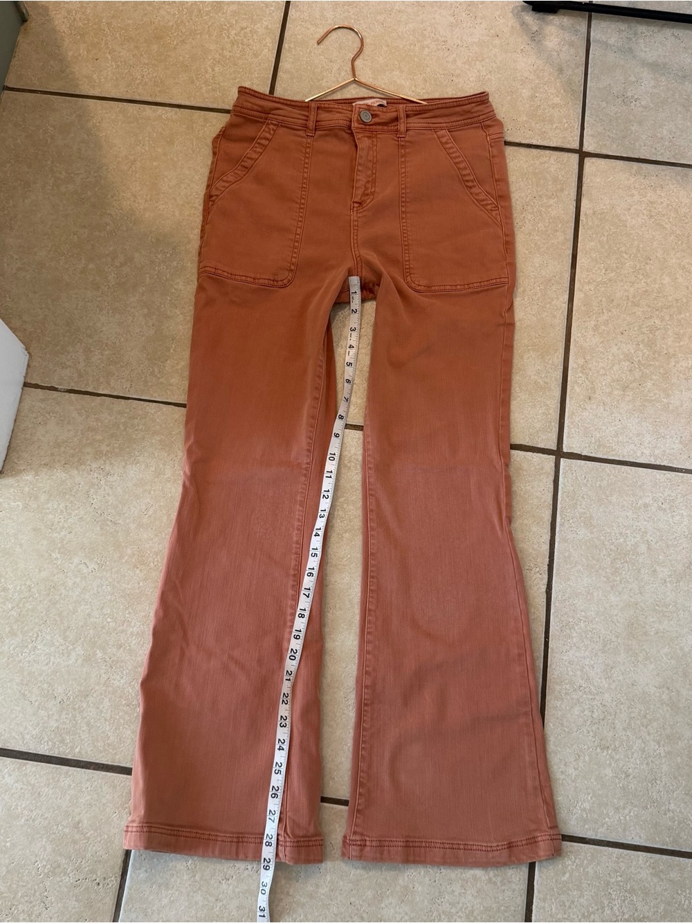 Knox Rose Boot-Cut Jeans in Rust - Picture 8 of 8